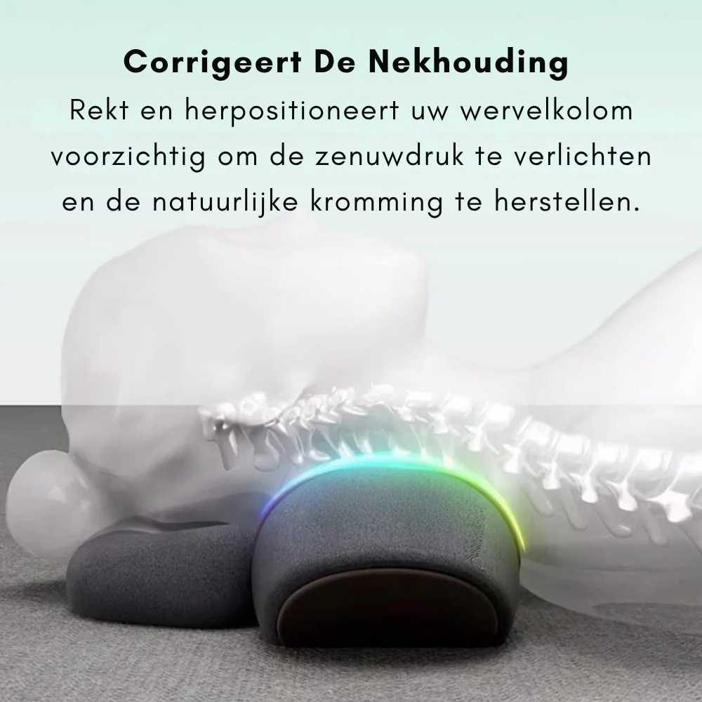 Het FisioRest-apparaat tegen nekpijn biedt onmiddellijke verlichting van nekpijn door de natuurlijke kromming van de nek voorzichtig te herstellen, de houding te verbeteren en ongemak te verminderen. Het werkt als een fysiotherapeut voor thuis en helpt stress en spierspanning te verlichten zonder dat er sterke pijnstillers nodig zijn. Dit apparaat is ontworpen voor dagelijks gebruik en ondersteunt de gezondheid van de nek op basis van deskundig onderzoek, waardoor het een effectieve oplossing is voor langdu