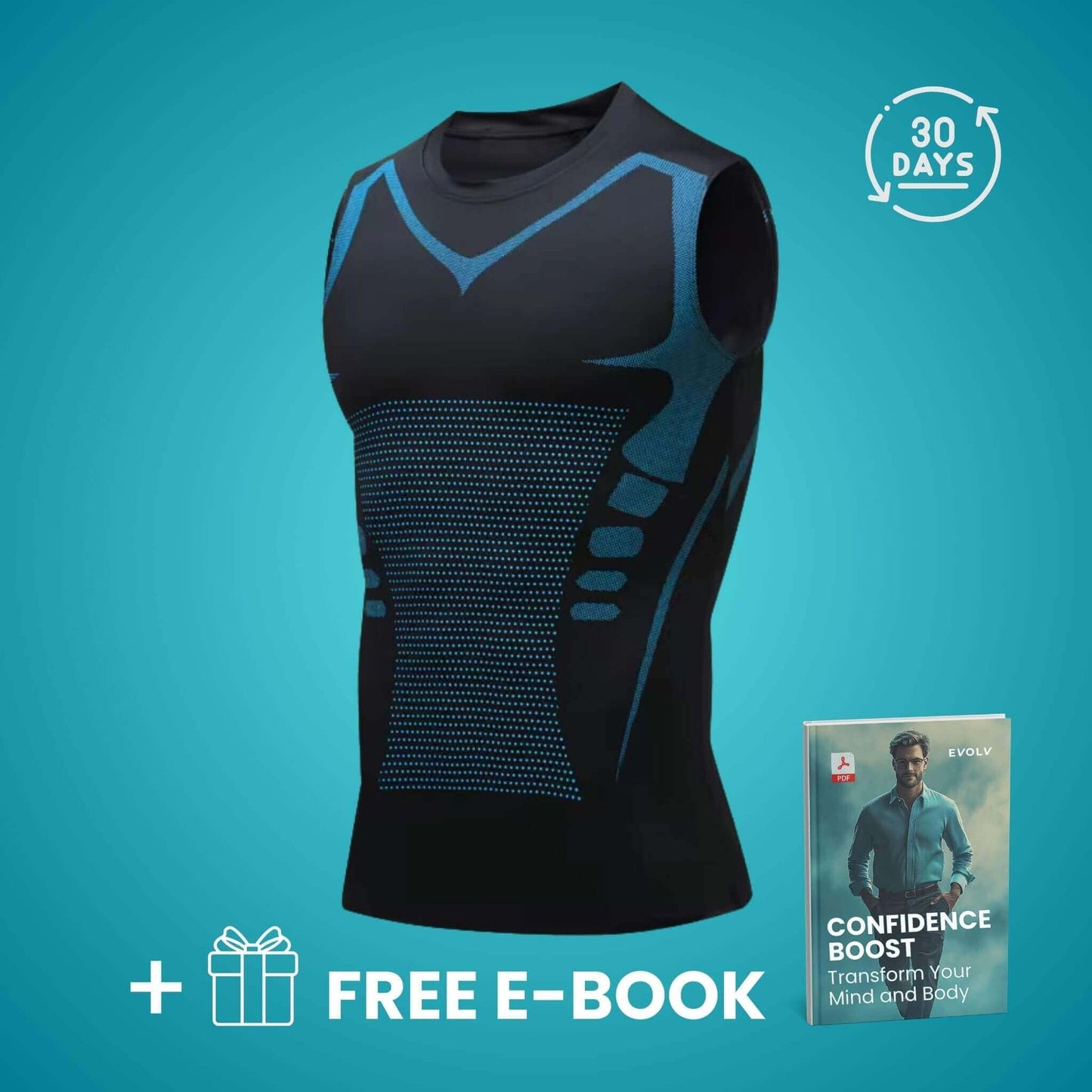 Het BellyBoost Dad Shirt combineert innovatieve Ionic Ice-technologie om energie en concentratie te stimuleren met een V-Boost-ontwerp dat de borst en buikspieren versterkt en gynaecomastie vermindert. Dit shirt is gemaakt van ademende, rekbare stof, verbetert de houding en helpt rugklachten te verlichten voor comfort gedurende de hele dag. Ideaal voor vaders die op zoek zijn naar meer energie, een betere spiertonus en een betere houding, zonder moeite en in stijlvolle sportkleding.