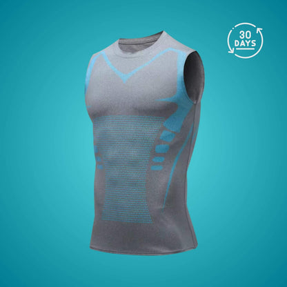 Het BellyBoost Dad Shirt combineert innovatieve Ionic Ice-technologie om energie en concentratie te stimuleren met een V-Boost-ontwerp dat de borst en buikspieren versterkt en gynaecomastie vermindert. Dit shirt is gemaakt van ademende, rekbare stof, verbetert de houding en helpt rugklachten te verlichten voor comfort gedurende de hele dag. Ideaal voor vaders die op zoek zijn naar meer energie, een betere spiertonus en een betere houding, zonder moeite en in stijlvolle sportkleding.
